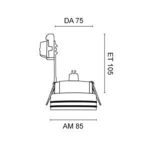 LED Einbaustrahler IP65 MR16 GU5,3 schwenkbar Aluminium