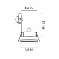 LED Einbaustrahler IP65 MR16 GU5,3 schwenkbar Aluminium