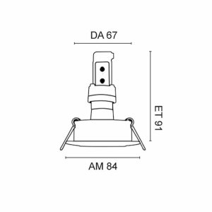230V schwenkbarer LED Halogen Einbaustrahler Aluminium chrom GU10