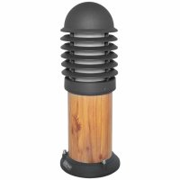 Landa ORION Sockelleuchte graphit Holzoptik Wegeleuchte h=45cm