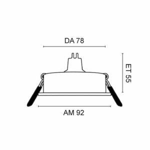 Rutec LED Einbaustrahler Massiv ALU 30° schwenkbar ohne Fassung