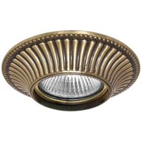 Possoni runde LED Halogen Einbauleuchte Messingguss antik, für GU10