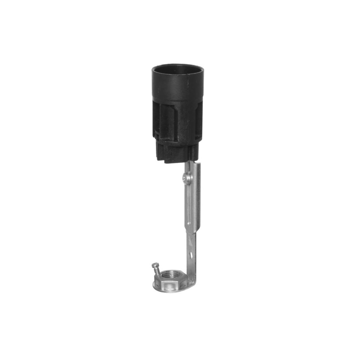 Leuchtenfassung Iso-Fassung E14 schwarz mit verstellbarem Ha