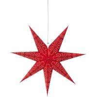 Beleuchteter Weihnachtsstern ANTIQUE rotes Papier Ø=600mm Star Trading
