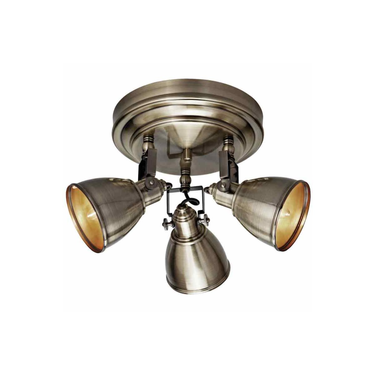 Deckenleuchte Rondell altmessing antik 3-flammig Mark Sl&oum