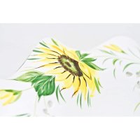 Ceramiche Borso Pendelleuchte Sonnenblumenmuster mit Rollyzug für E27