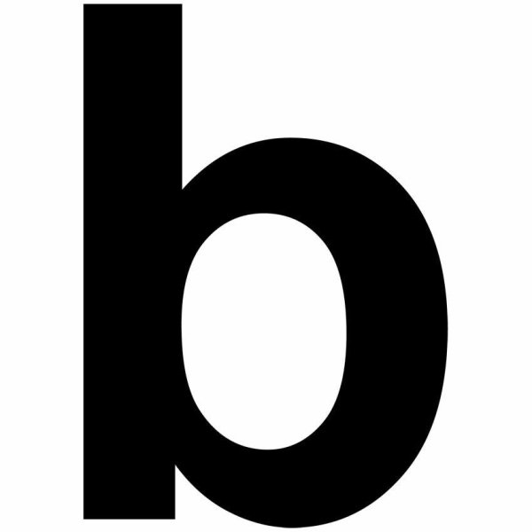 Buchstabe b für Hausnummernleuchte schwarz selbstklebend