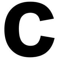 Buchstabe c für Hausnummernleuchte schwarz selbstklebend